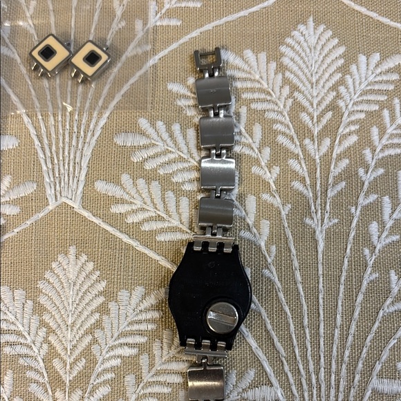 Swatch Black and Gold Geometric Watch - Picture 7 of 8